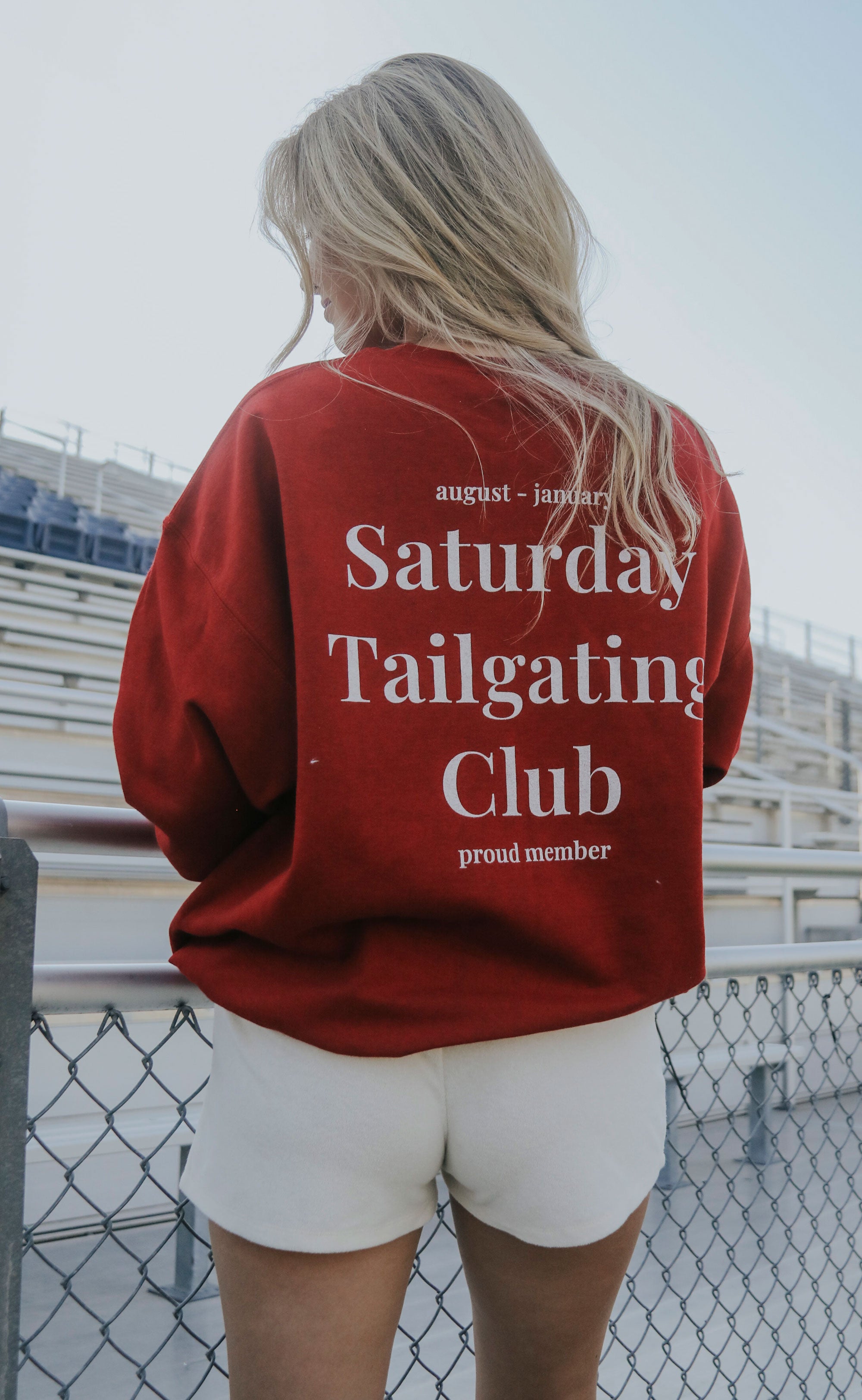 Charlie Southern: Saturday Tailgating Club Sweatshirt – Red