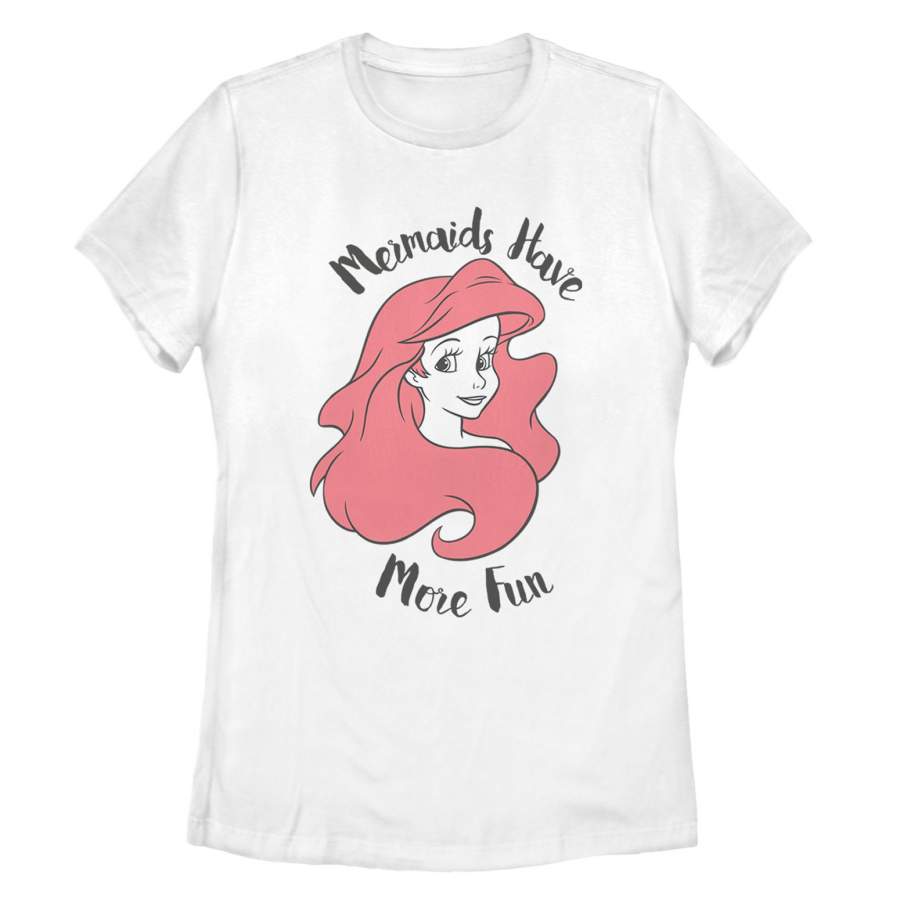 The Little Mermaid Women’s Ariel Mermaids Have Fun  T Shirt