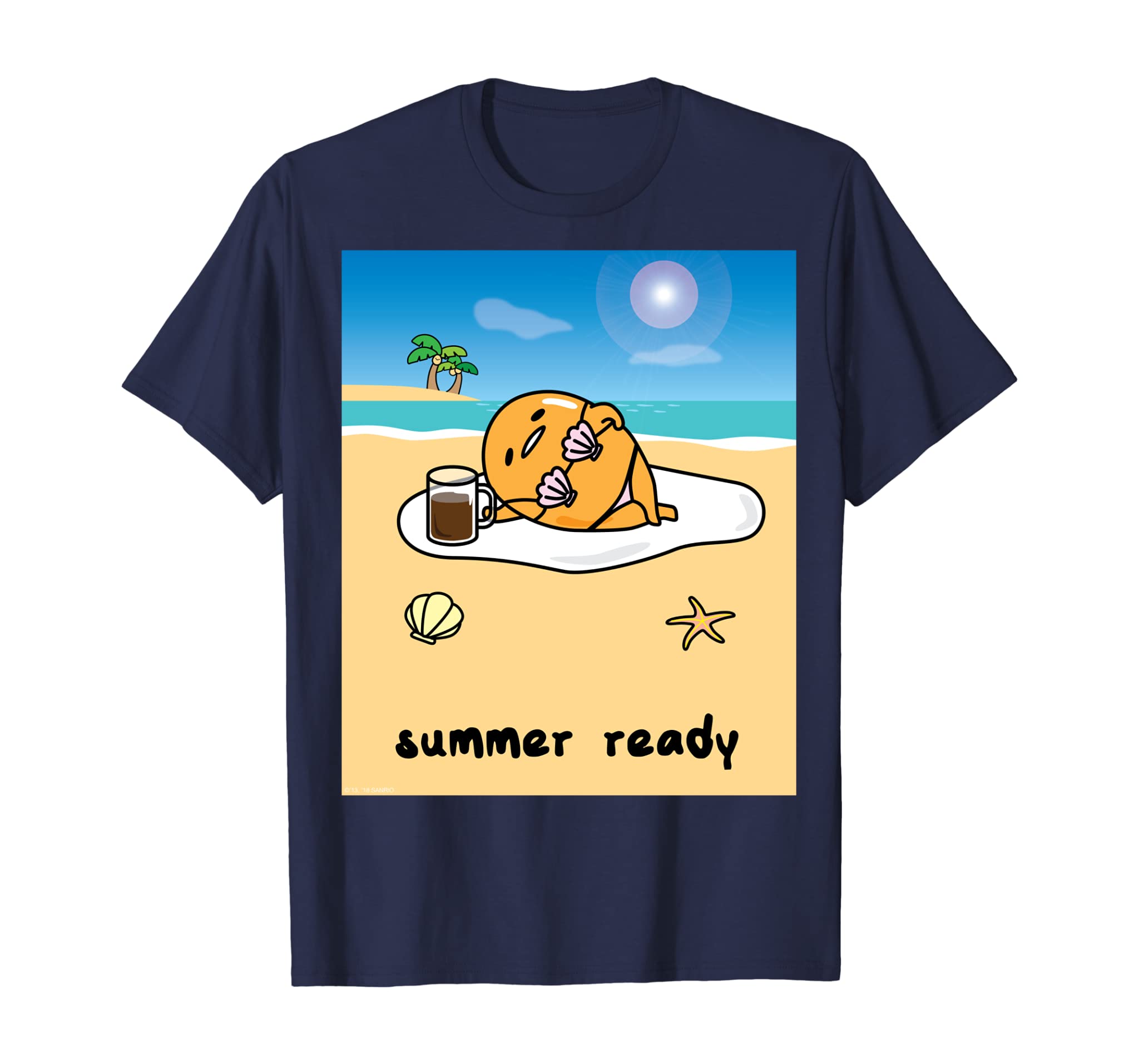 Gudetama Summer Ready Body Tee Shirt