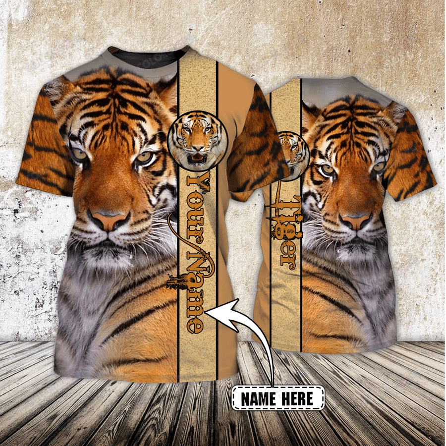 Cool Tiger – Personalized Name 3D Tshirt Tv057270