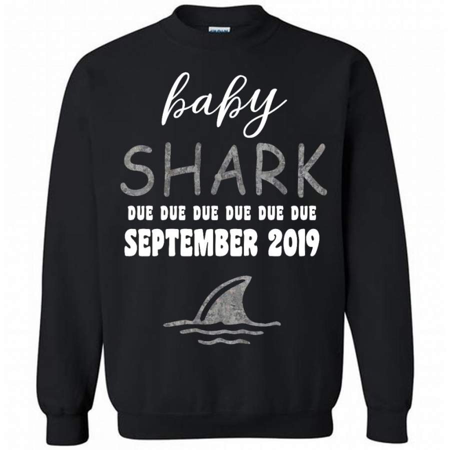 Baby Shark Due Due Due Due September  2019, Birthday Gift – Gildan Crewneck Sweatshirt