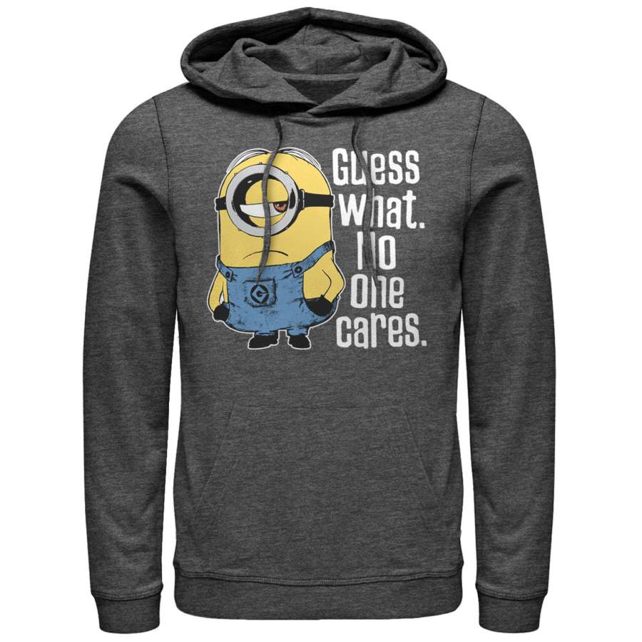 Despicable Me Men’s Minion No One Cares  Lightweight Hoodie