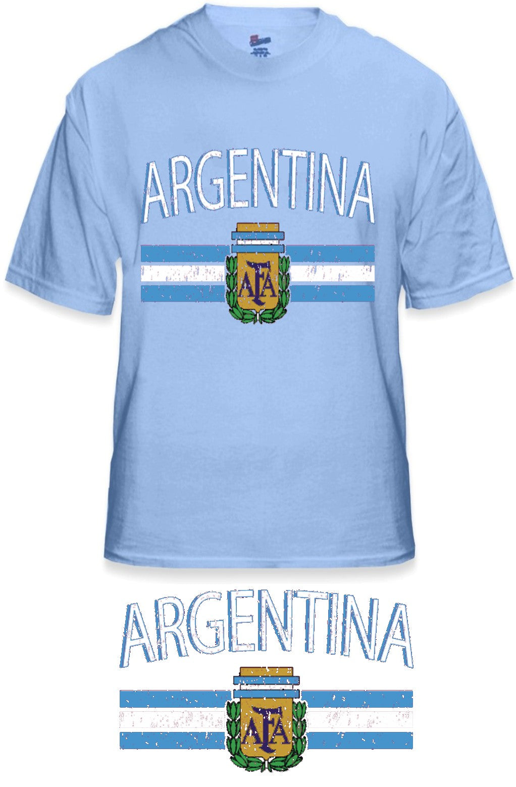 Argentina Vintage Flag International Mens T-Shirt