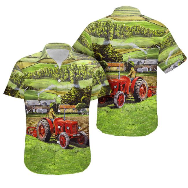 Vintage Tractor Hawaiian Shirt | Unisex | Adult | Hw5848