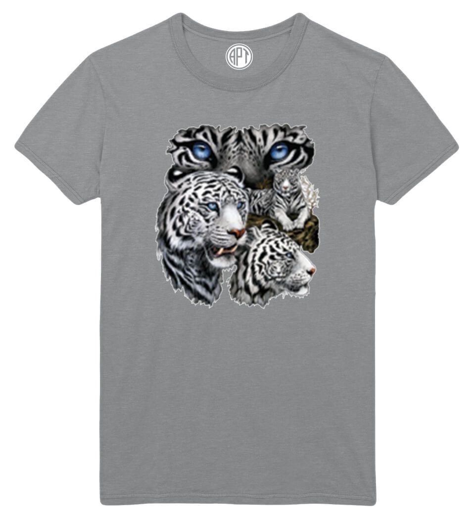 Athletic-Gray Tigers Printed T-Shirt