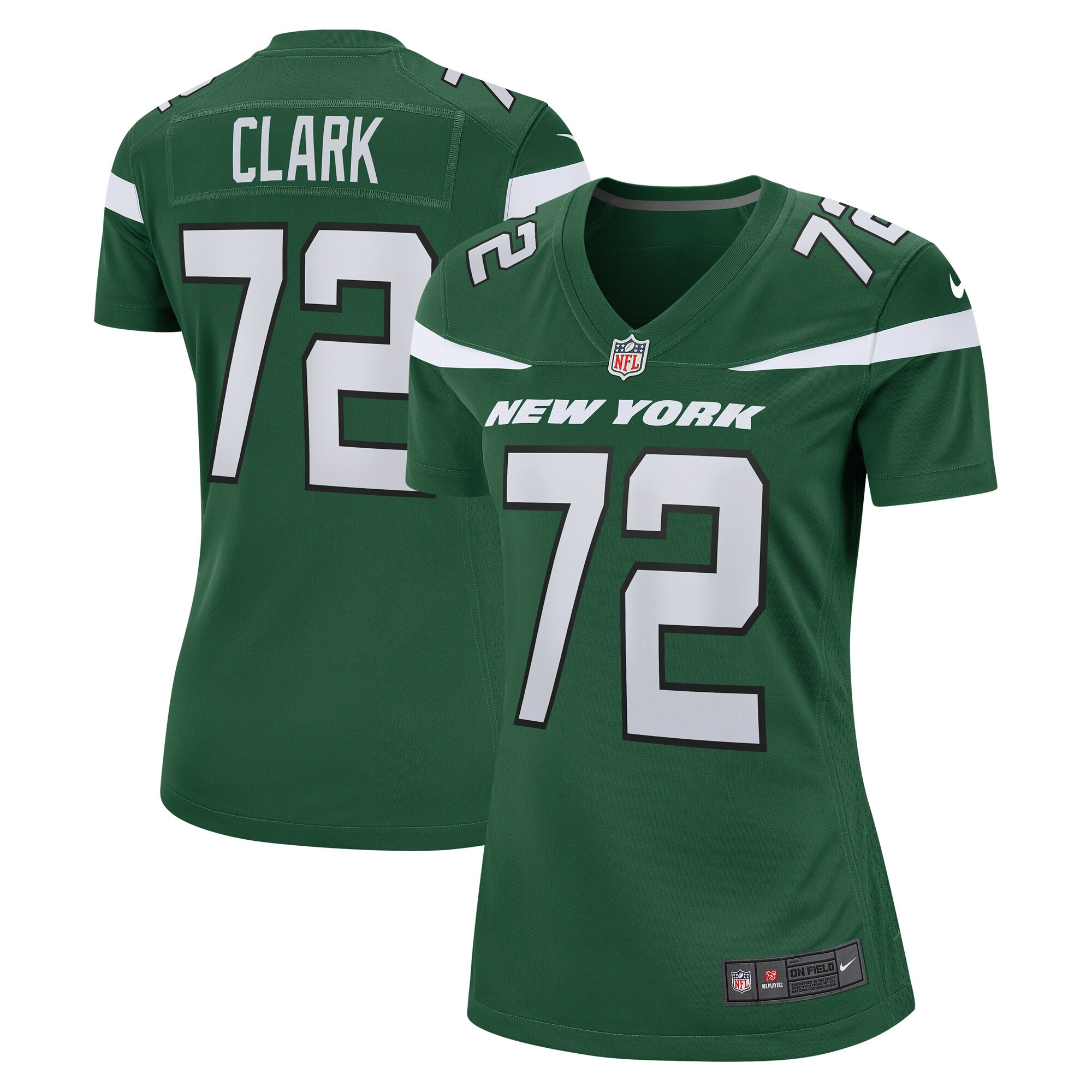 Cameron Clark New York Jets Womens Game Jersey – Gotham Green NFL