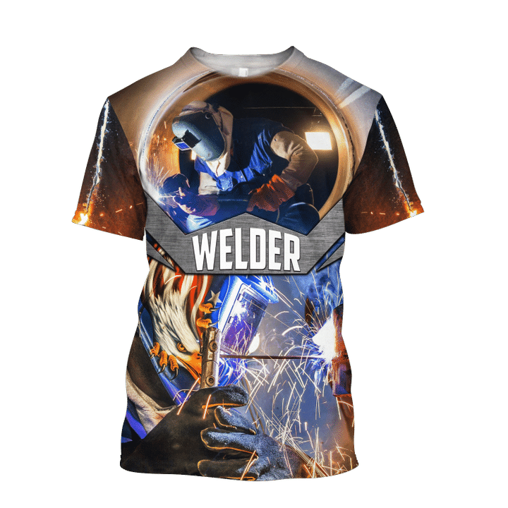 3D All Over Print Welder T Shirt, Welder Unisex For Man Women, Job Welder Worker Shirt