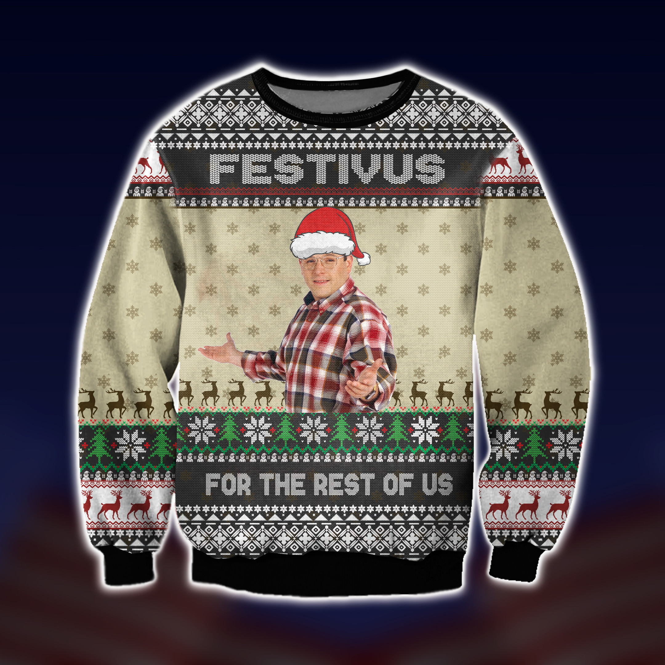 Seinfield George Castanza Festivus For The Rest Of Us Ugly Christmas Sweater T-Shirt