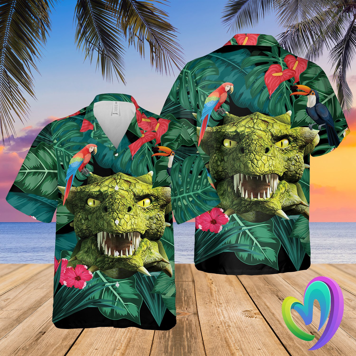 Fantasy Dragon Summer Hawaii Beach Shirt Ha96504