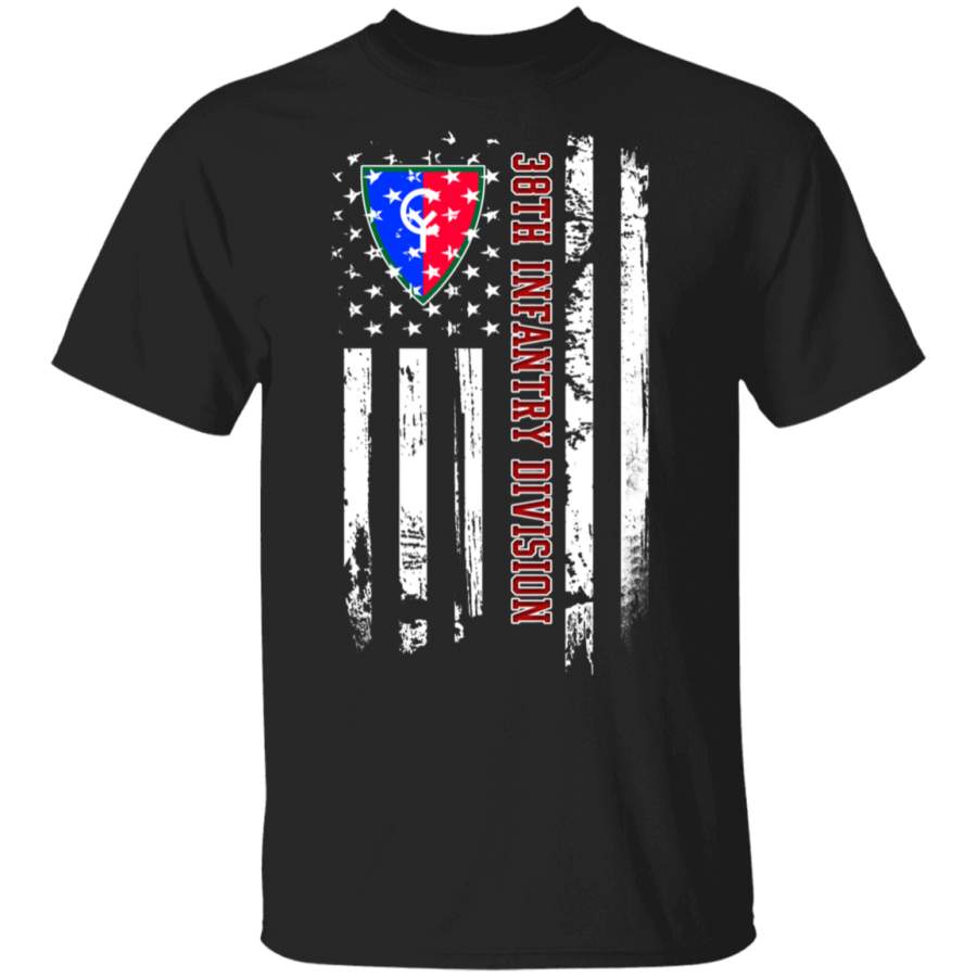 38th Infantry Division Veteran American Flag Father’s Day Veteran’s Day Tshirt