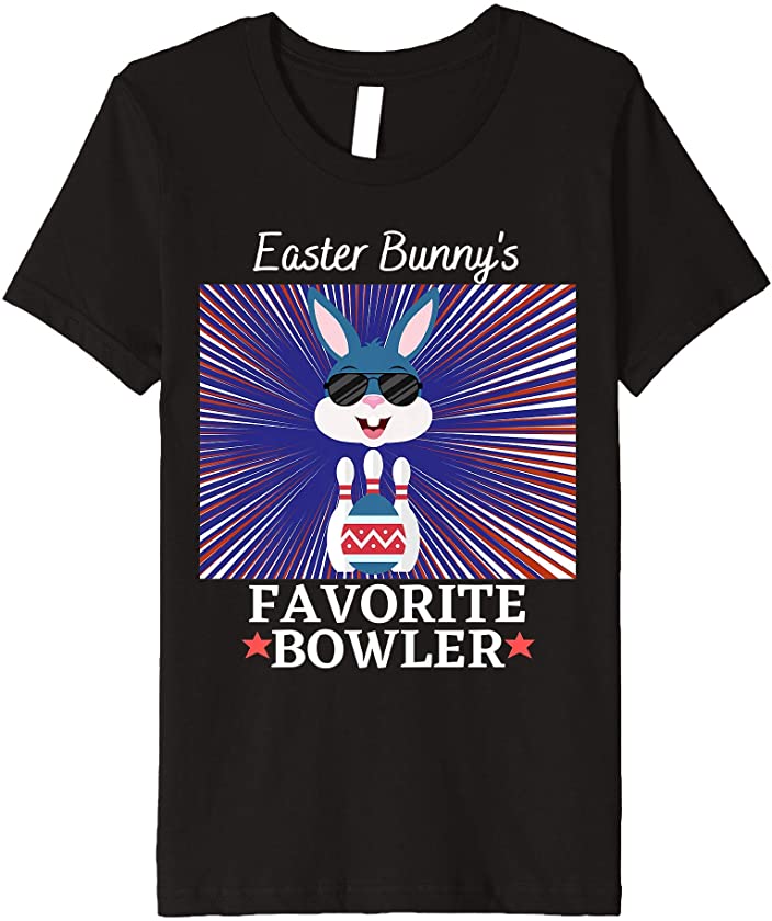 Kids EASTER BUNNYS FAVORITE BOWLER FOR BOYS WHO LOVE BOWLING Premium T-Shirt