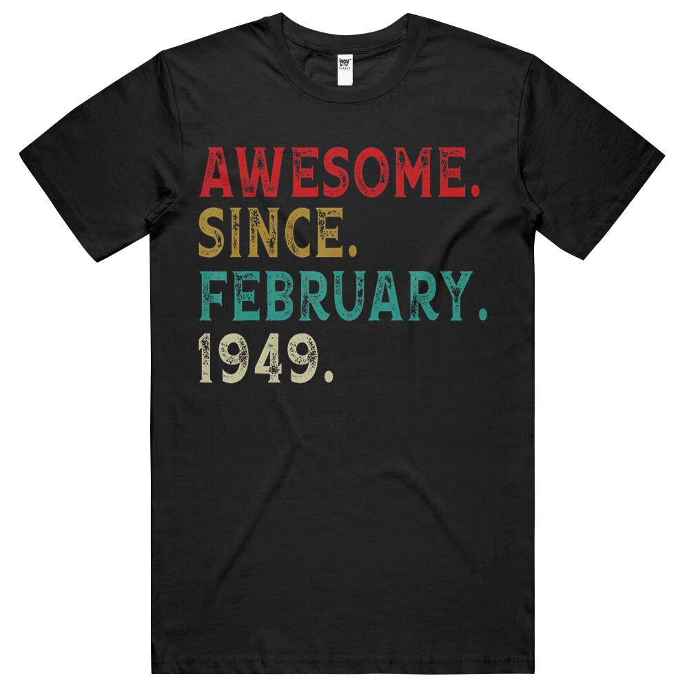 Awesome Since February 1949 73Rd Birthday 73 Year Old Gift T Shirts