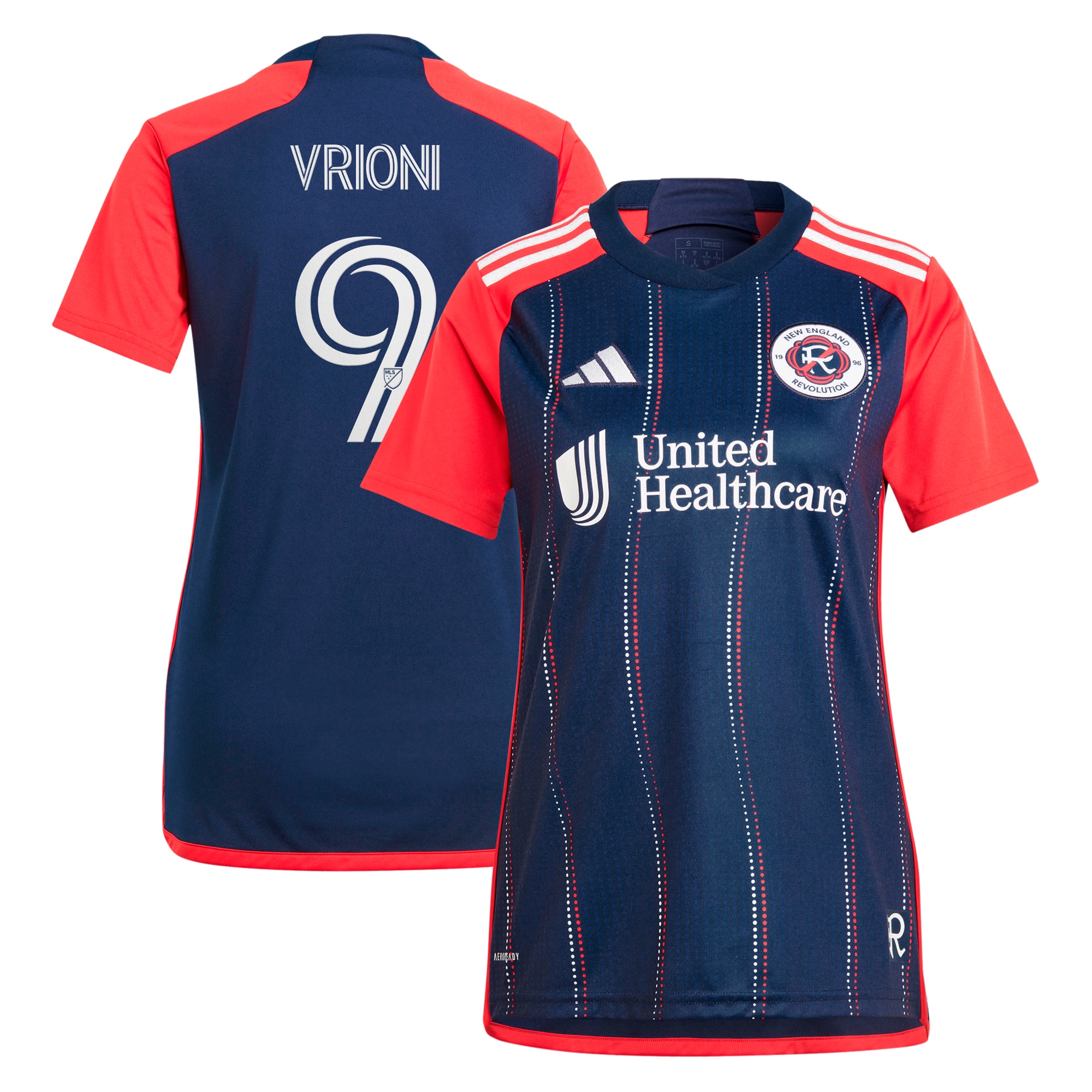 Giacomo Vrioni New England Revolution Women's 2024 Boston Tea Party Replica Player Jersey  Navy