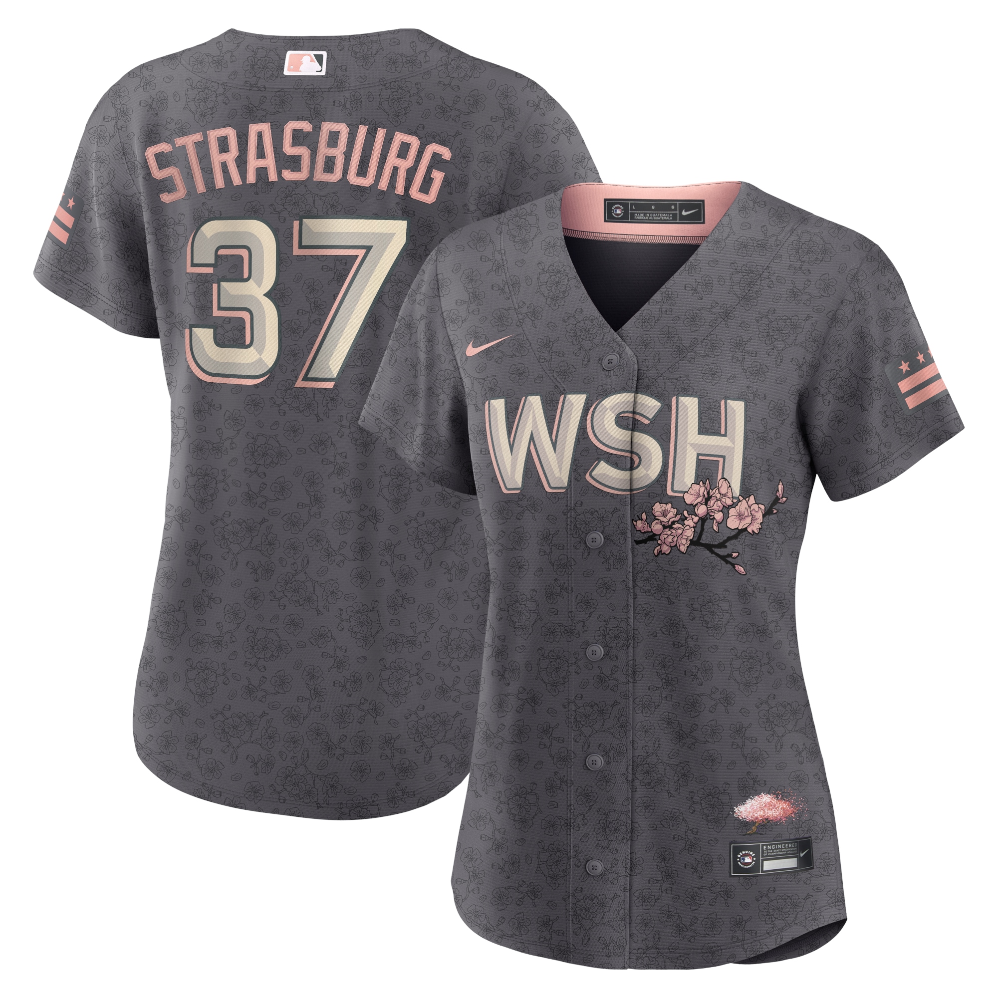 Stephen Strasburg Washington Nationals Women's City Connect Replica Player Jersey – Gray