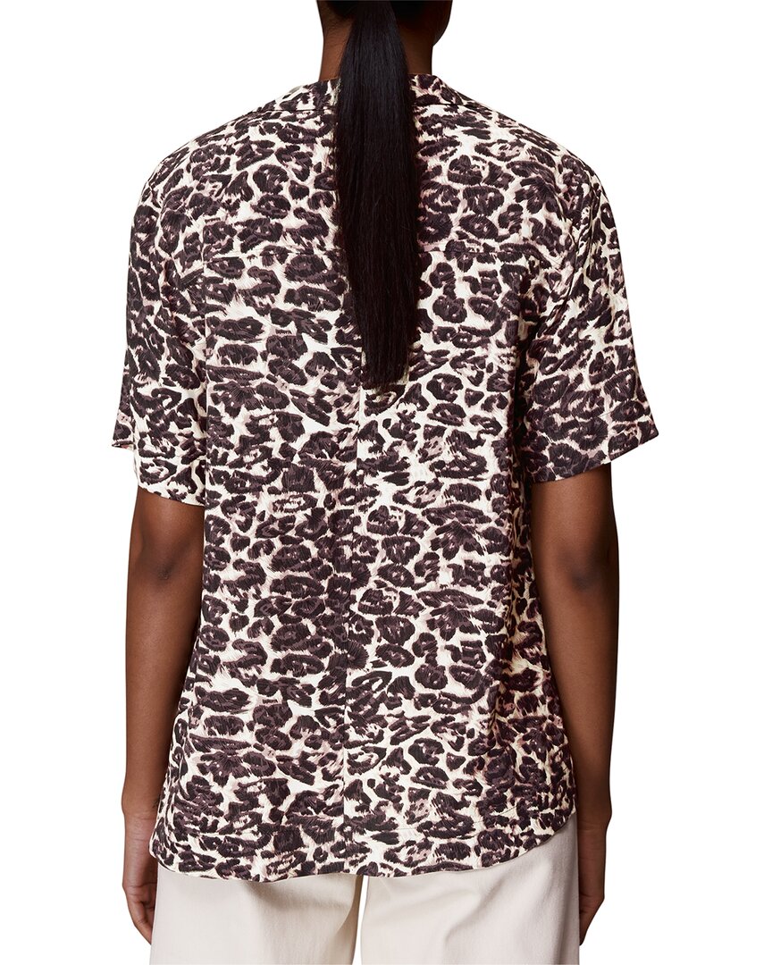 Whistles Short Sleeve Clouded Leopard Print Shirt