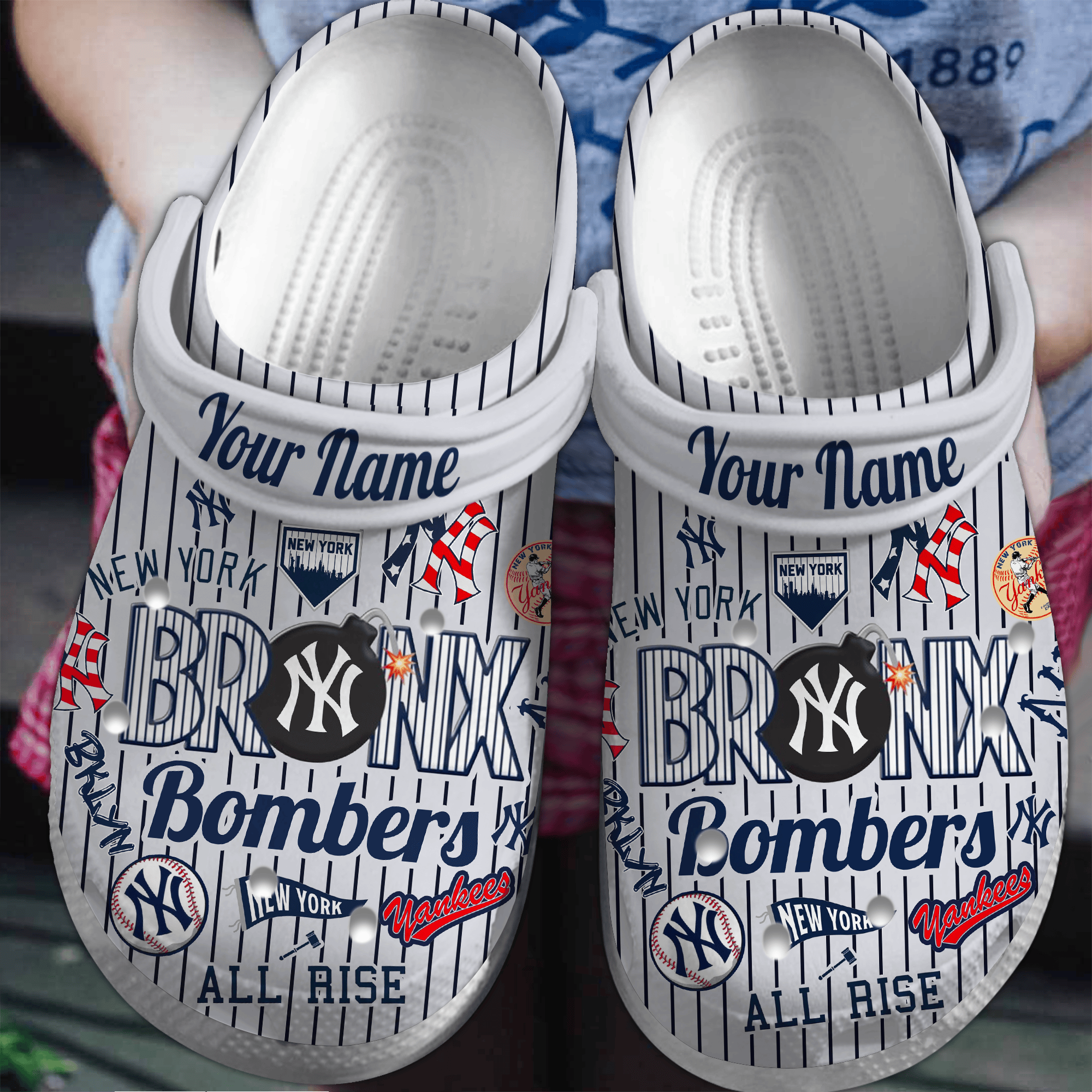 New York Yankees Baseball MLB Sport Crocss Crocband Clogs Shoes Comfortable For Men Women and Kids