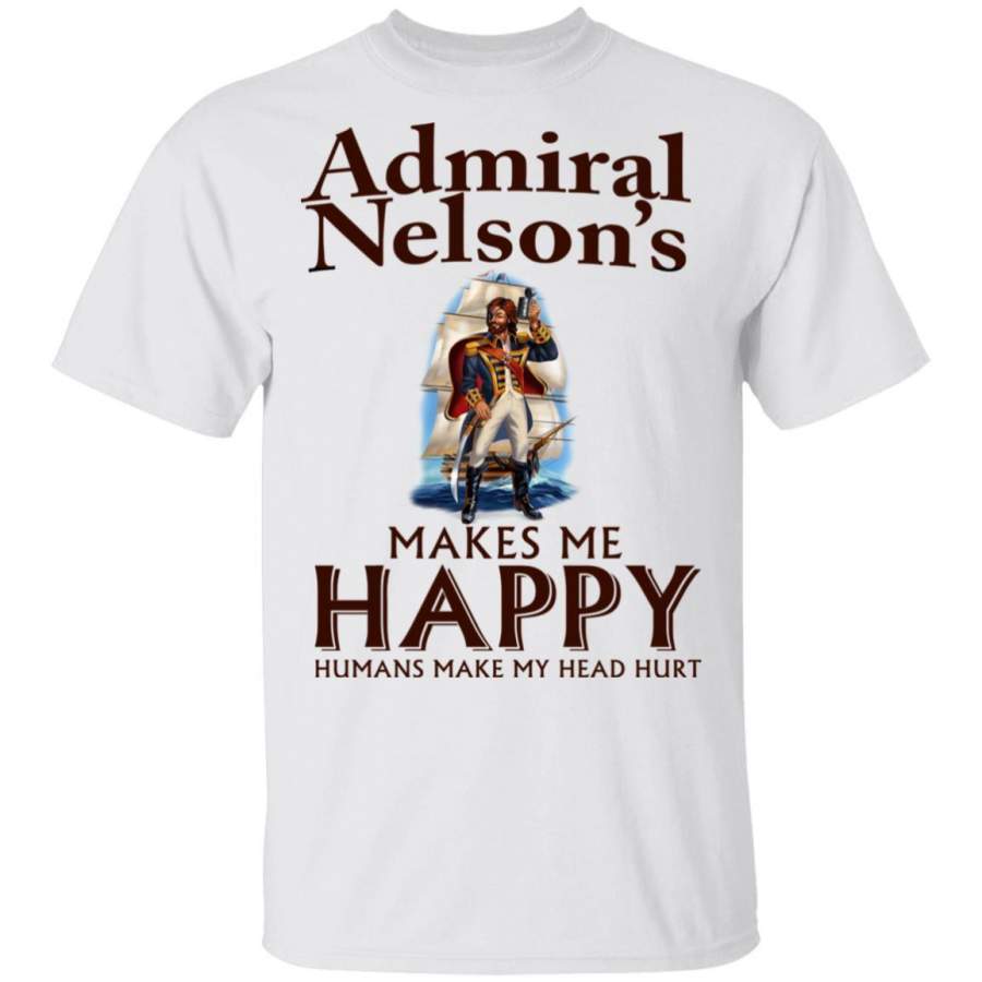 Admiral Nelson Makes Me Happy T-shirt Rum Tee