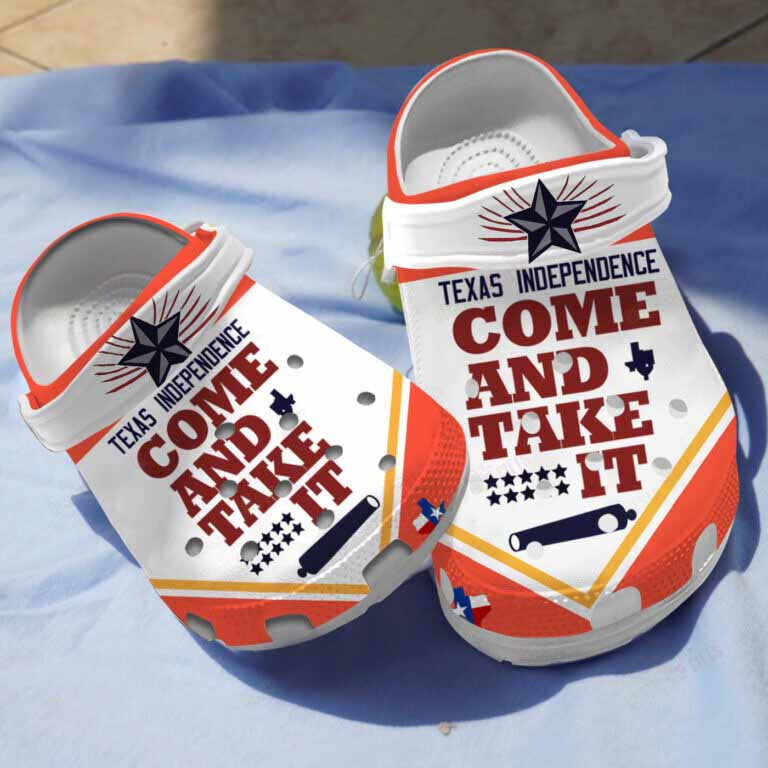 Texas Independence Come And Take It Clogs Crocs Shoes Gifts For Men Women – Txi162