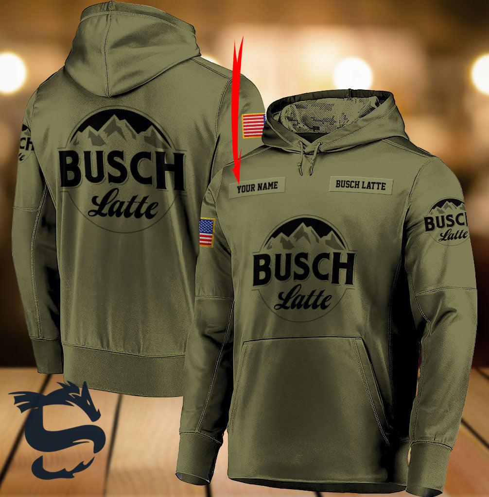Personalized Military Green Busch Latte Hoodie & Zip Hoodie