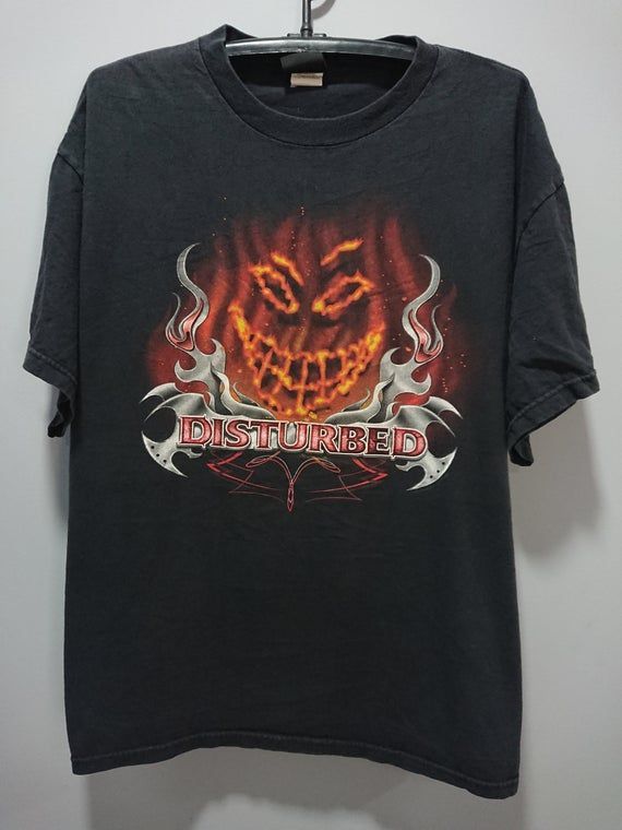 Vintage 90 S Disturbed Band Shirt Heavy Metal Hard Rock Alternative Metal Dan Donegan Mike Wengren David Draiman John Moyer Shirt