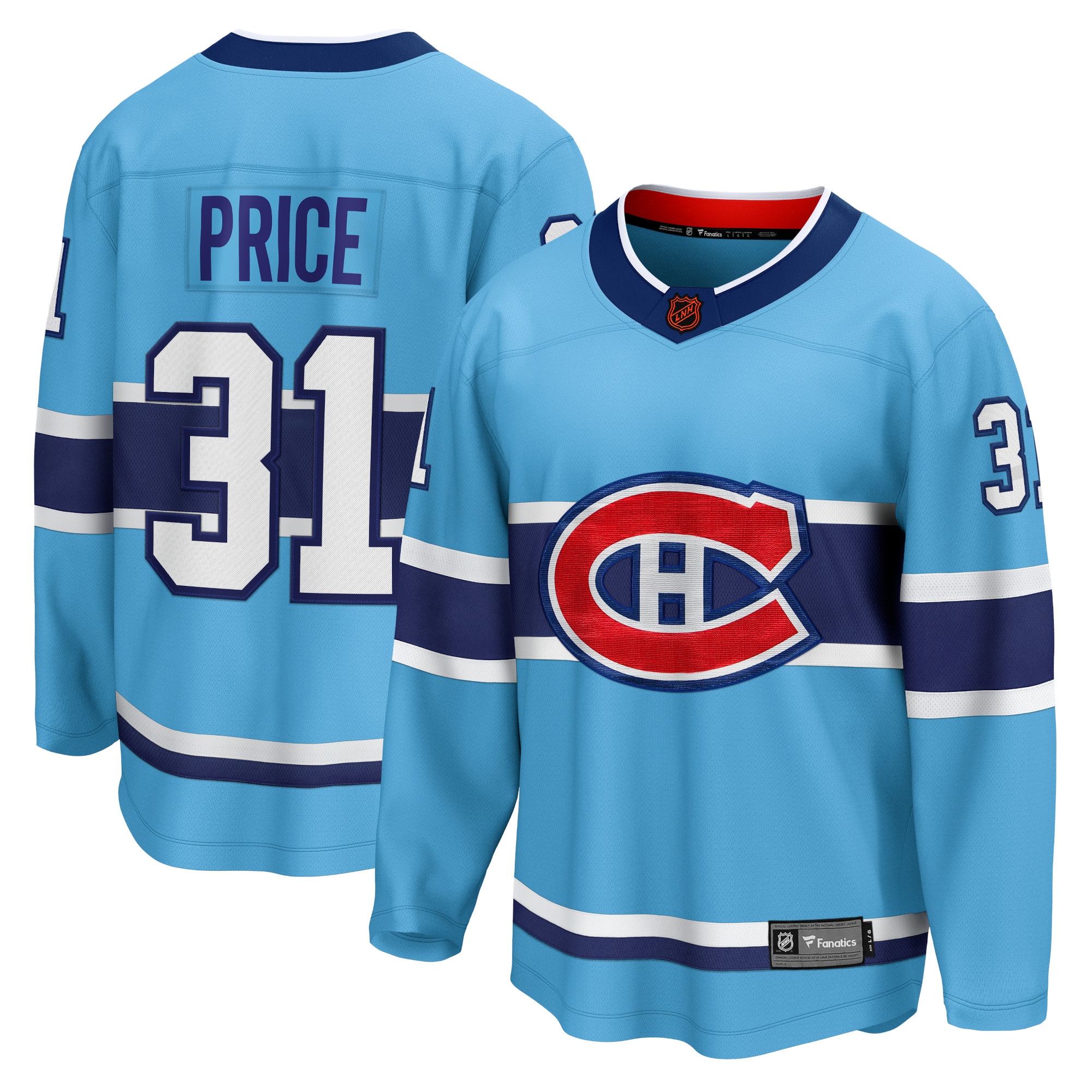 Men's Montreal Canadiens Carey Price Light Blue Special Edition 2.0 Breakaway Player Jersey