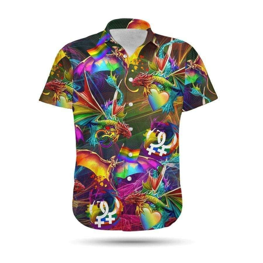 Gay Pride Festival Lgbt Dragon Rainbow Design Hawaii Shirt Ha4627