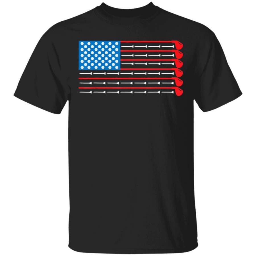 American Flag Golf Clubs, Balls and Tees Sports Coffee Mug Unisex Men Women Tshirt