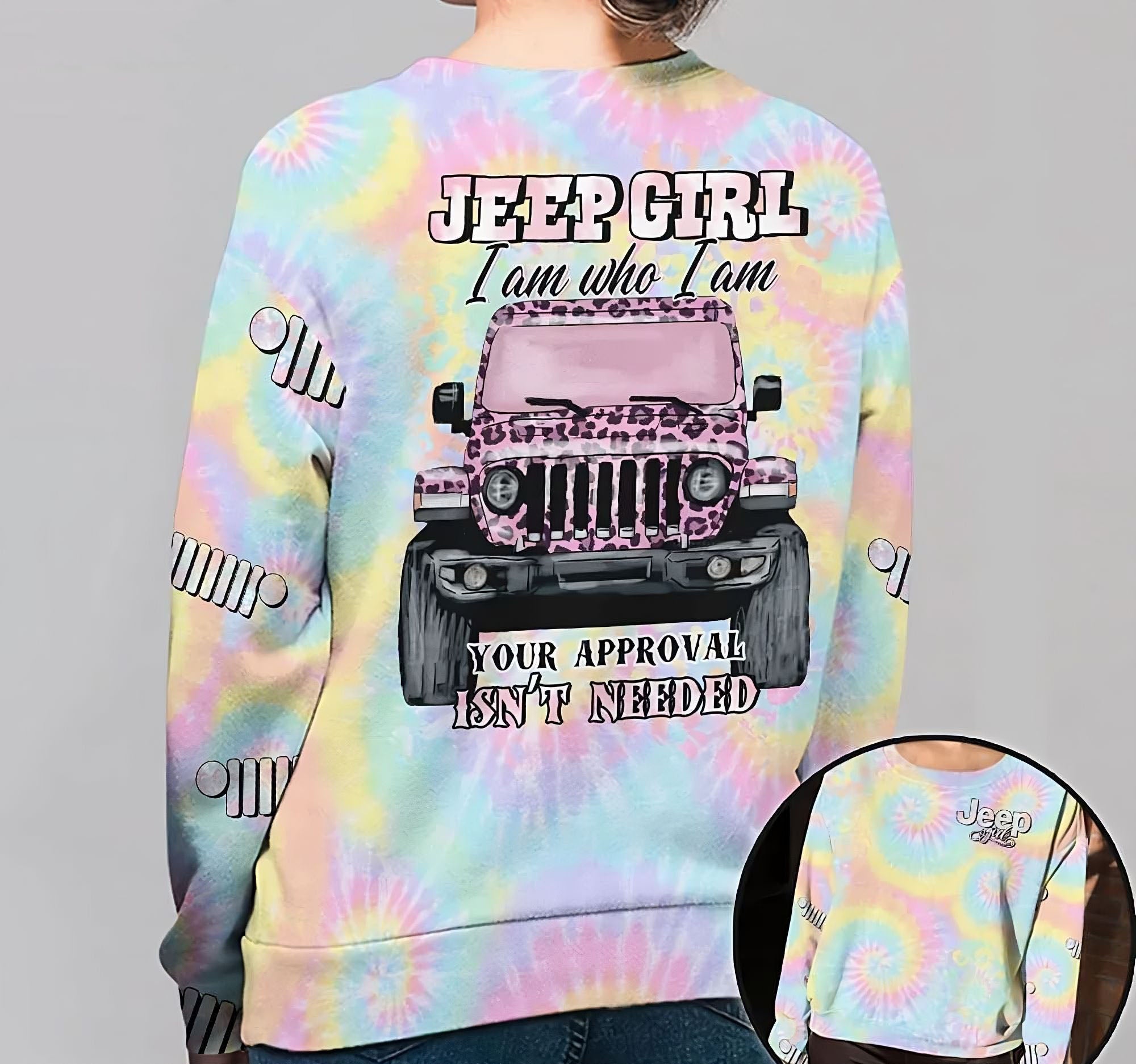 Jeep Girl I Am Who I Am All Over Print Pink Sweatshirt