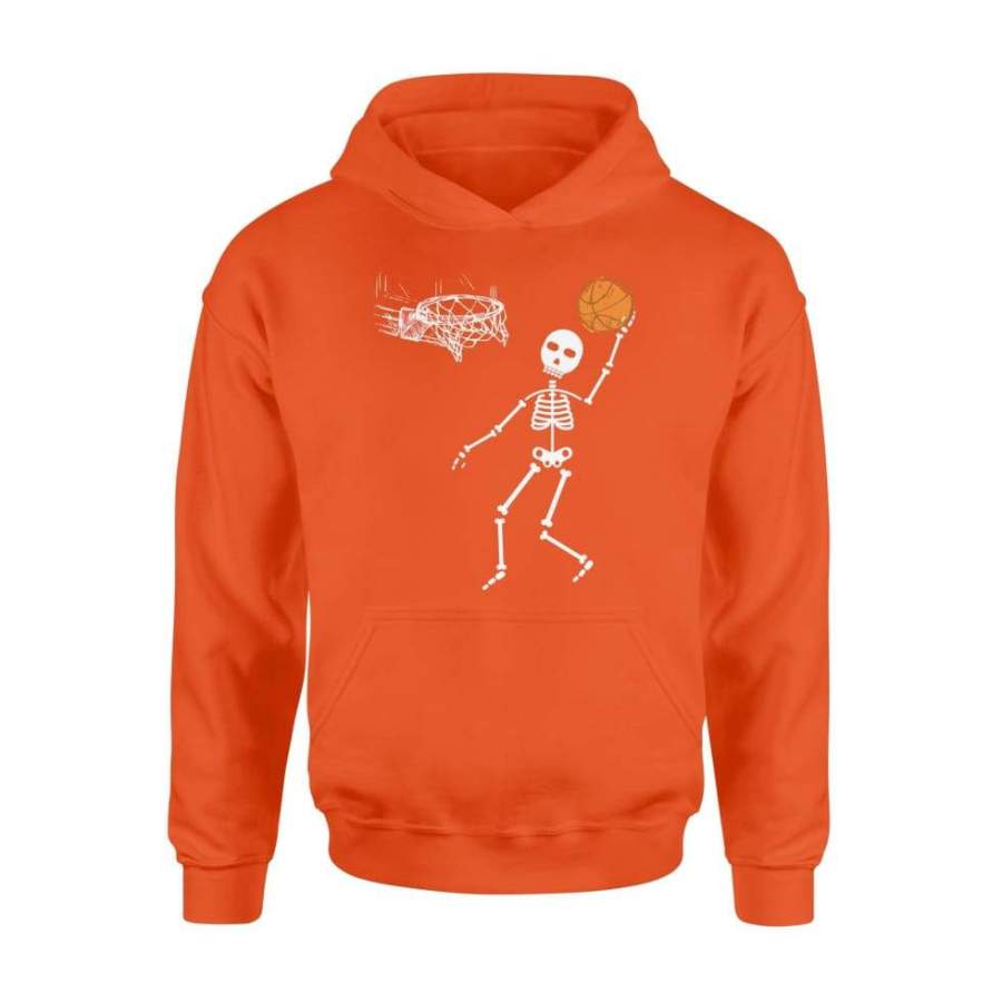 Skelleton Playing Basketball Halloween Costume Gift Shirt – Standard Hoodie