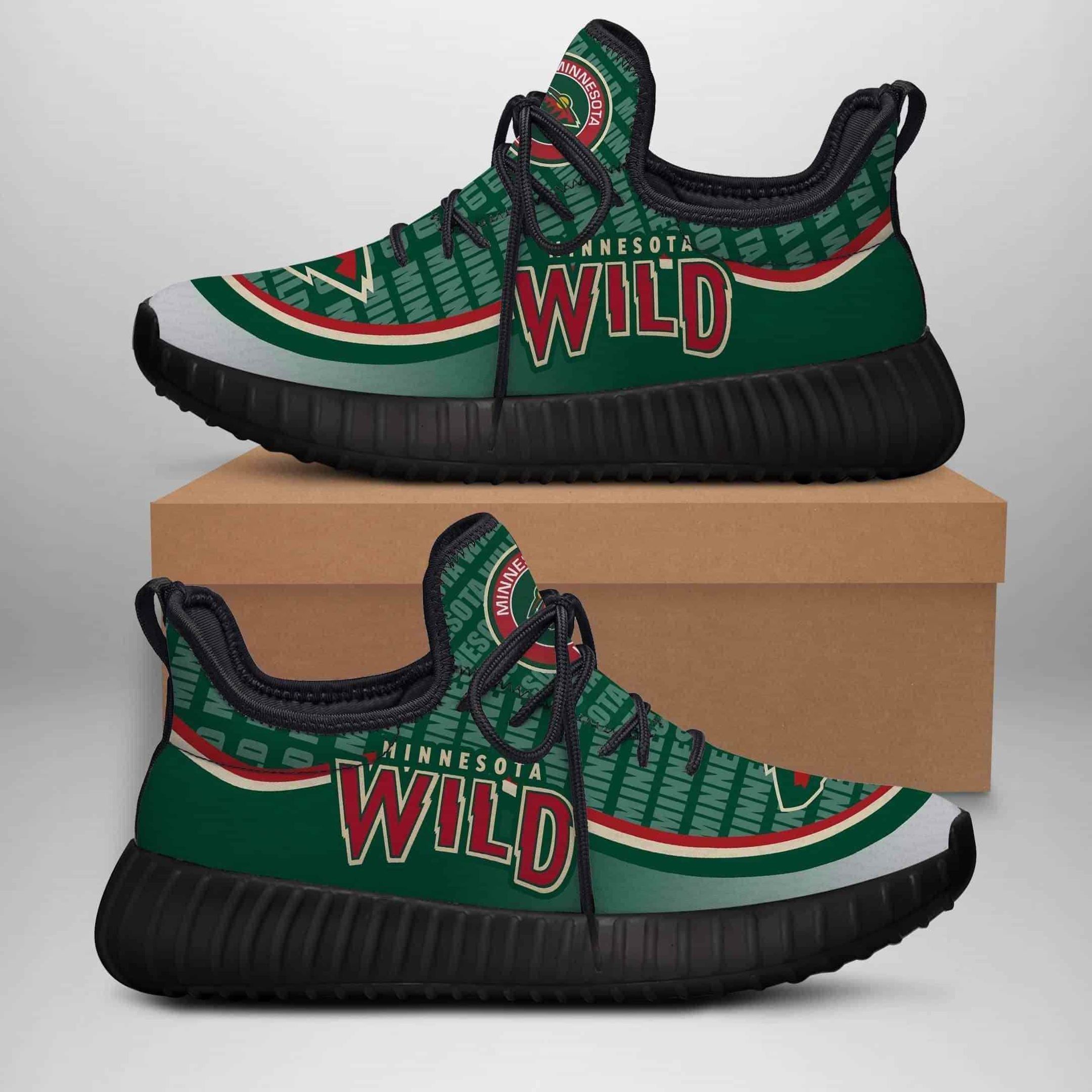 Minnesota Wild Yeezy Boost Shoes Sport Sneakers