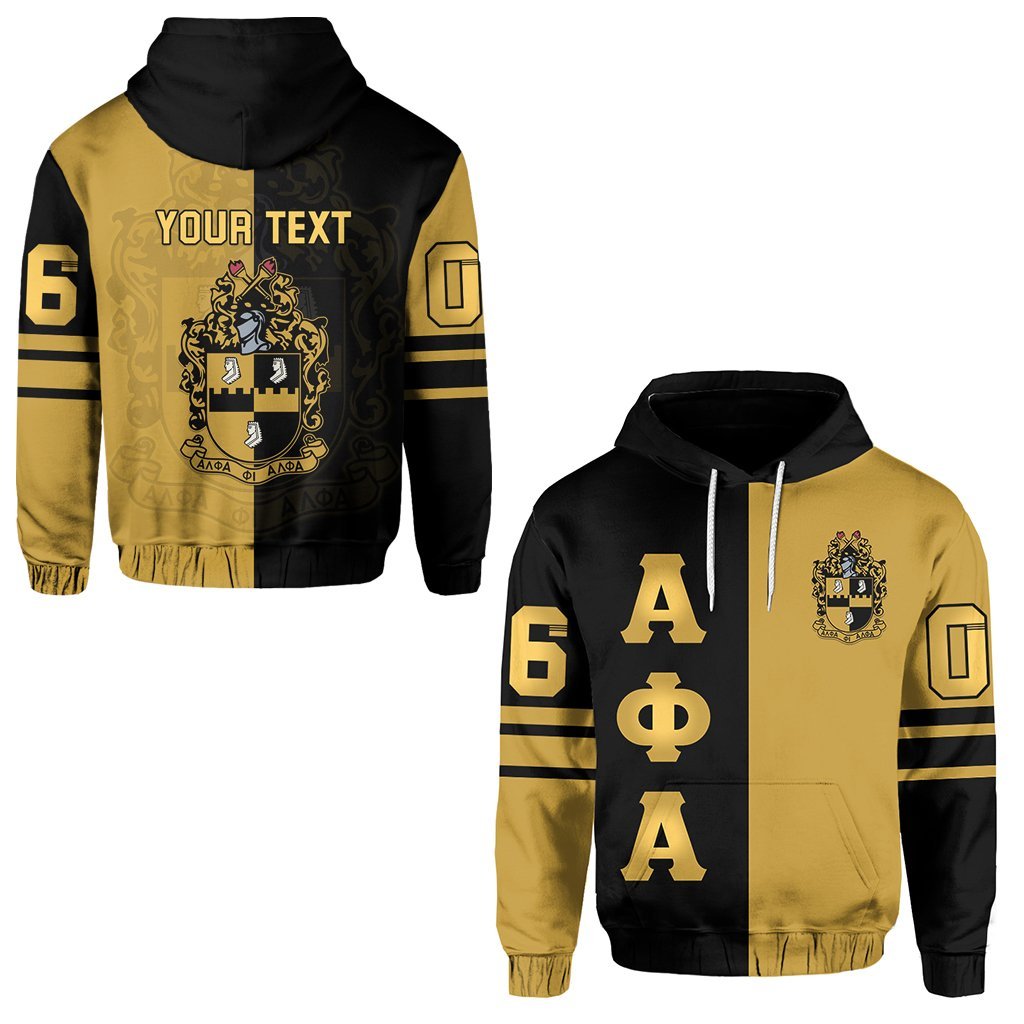 (Custom Personalised) Alpha Phi Alpha Hoodie Half Style Lt13