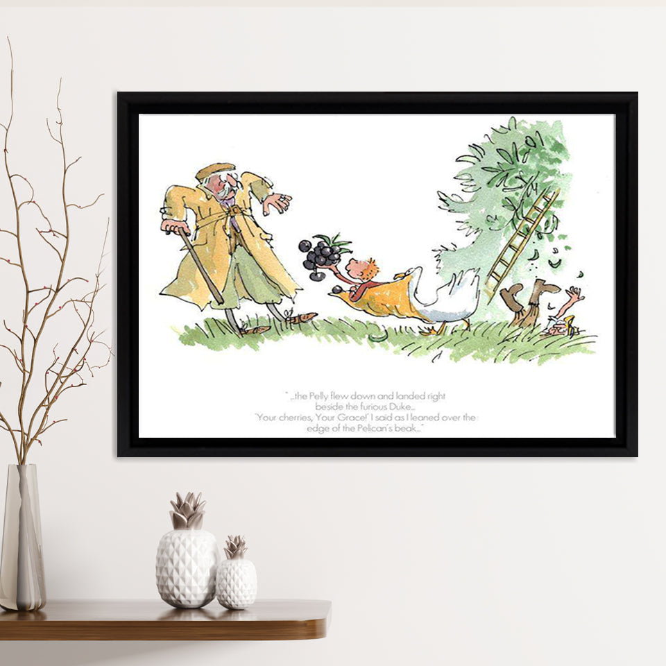 The Giraffe And The Pelly And Me Framed Canvas Print – Canvas Painting, Canvas Art, Wall Art, Wall Decor