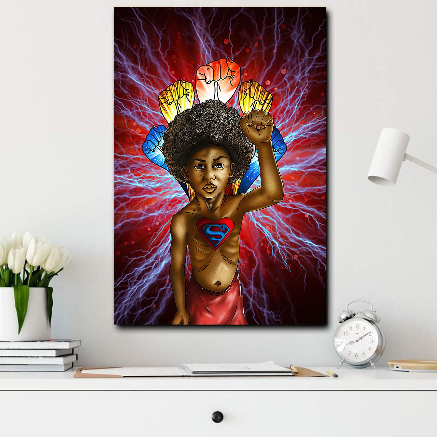 African Canvas I Am Strong Man Living Room Bedroom Bathroom Home Decoration