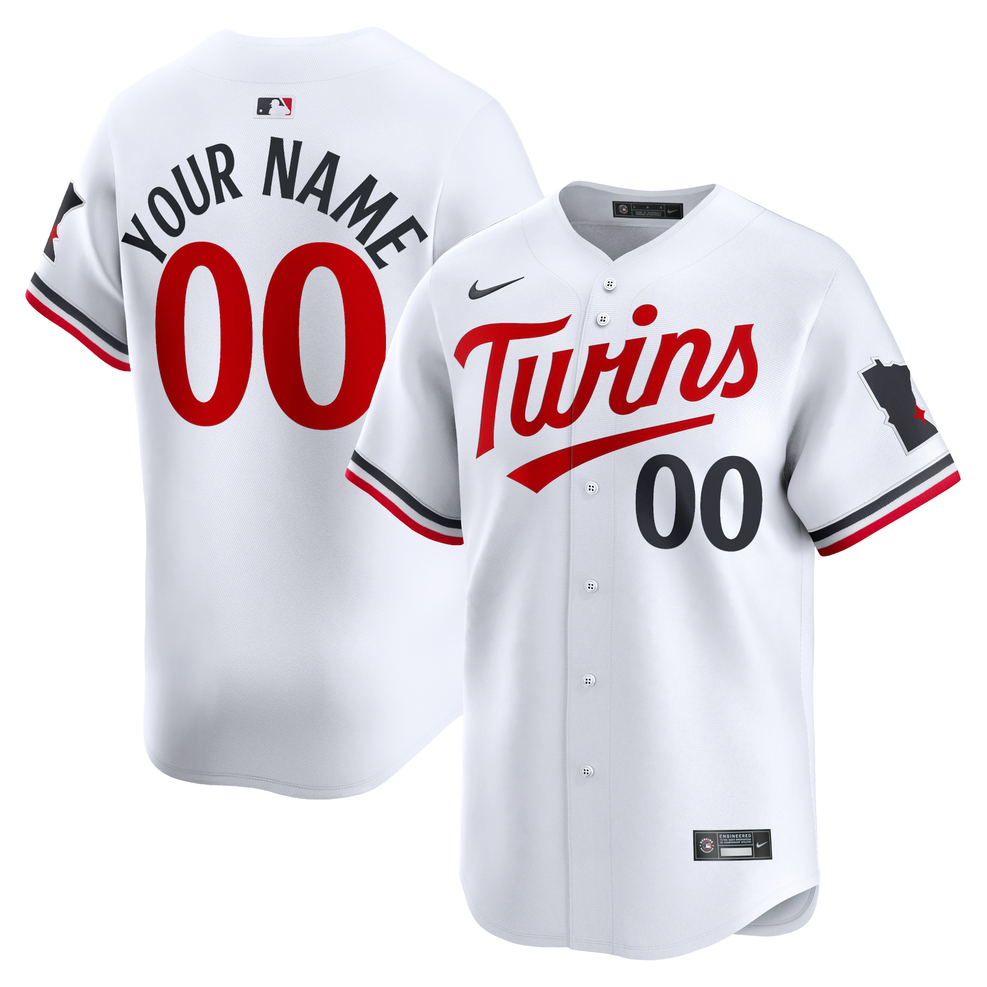 Minnesota Twins Youth Home Limited Custom Jersey – White