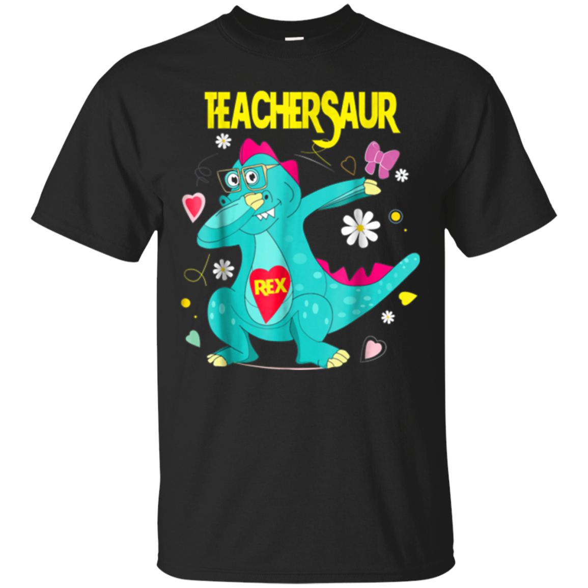 Teacher Father’S Day Shirt Dabbing T-Rex Dinosaur Daddy Gift