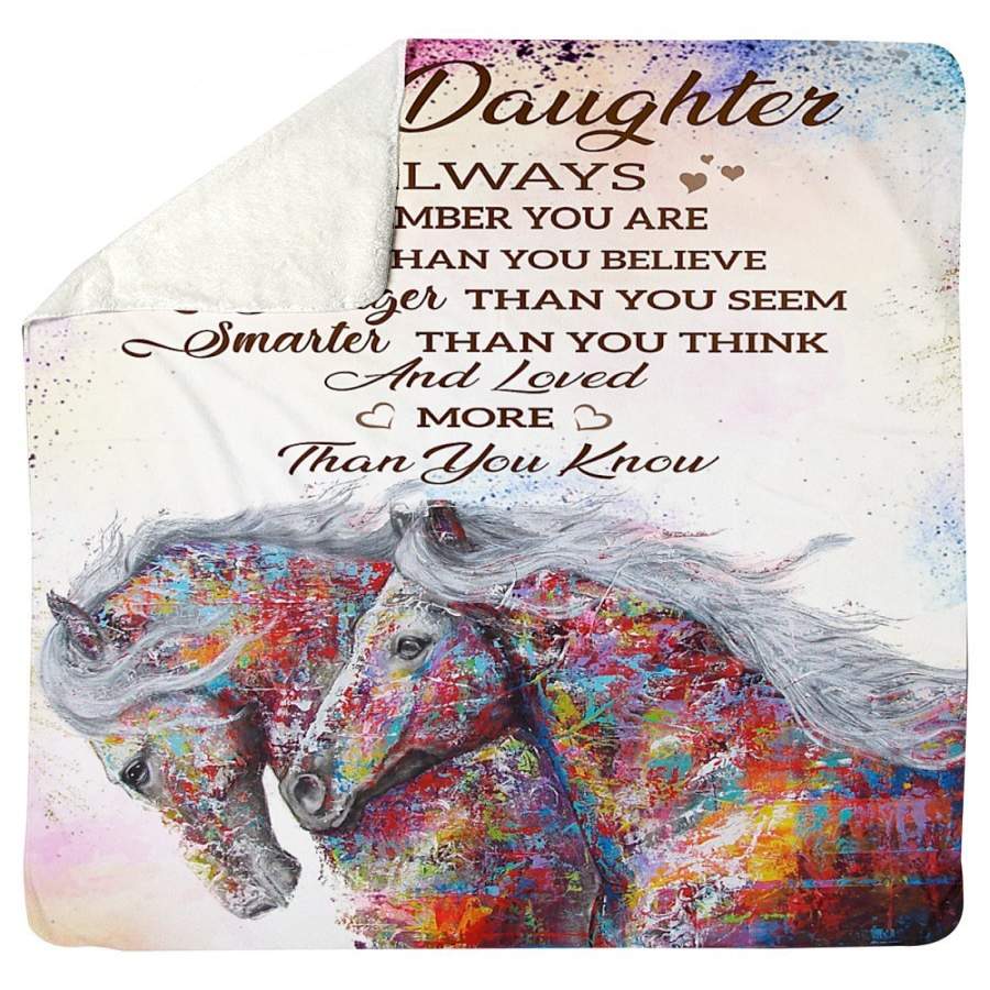 To My Daughter Braver Stronger And Smarter Sherpa Blanket