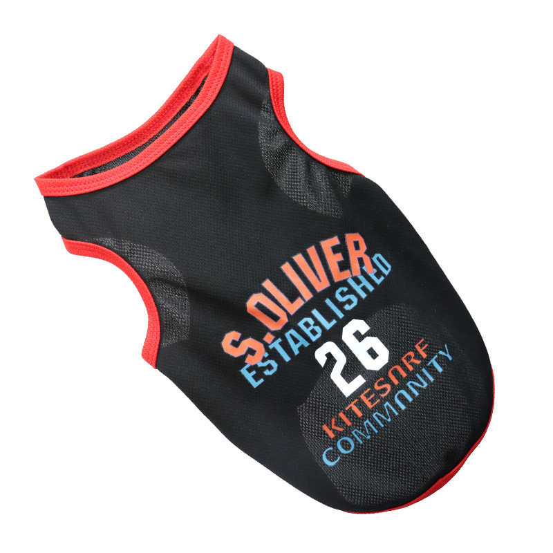 Summer Dog Clothes Breathable Basketball Jersey Puppy Cats Vest Quick-drying Chihuahua Pug Sport Shirts Pets T-shirt Costume alx