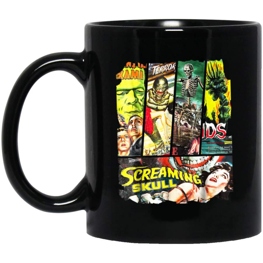 Vintage Style Sci Fi Horror Movie Poster Collage 11 oz Mug