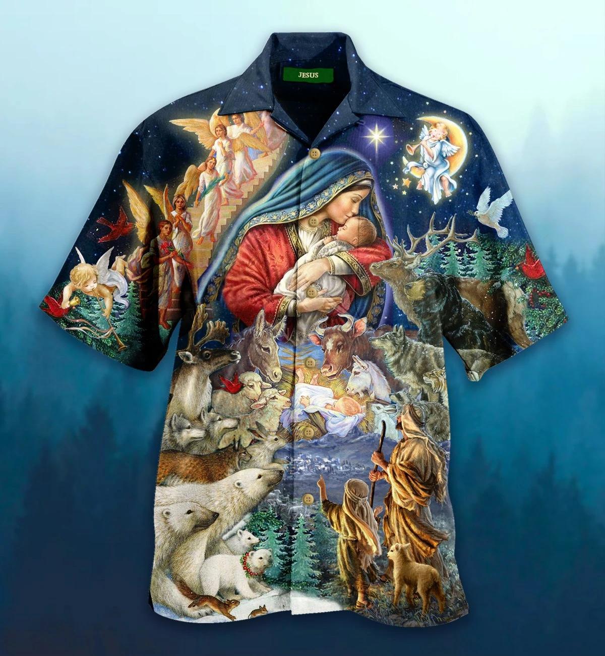 Jesus Christmas Aloha Hawaii Shirts For Men And Women Ha21101