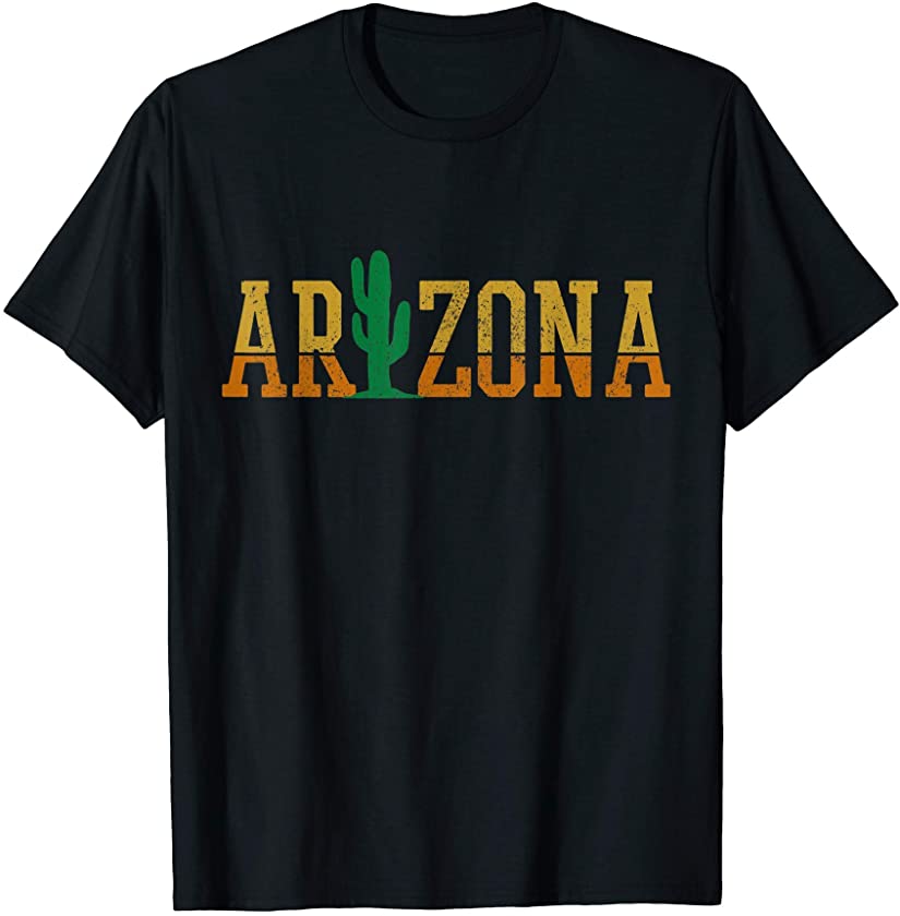 Arizona Cactus Vintage Retro Pride Souvenir Gift T-Shirt