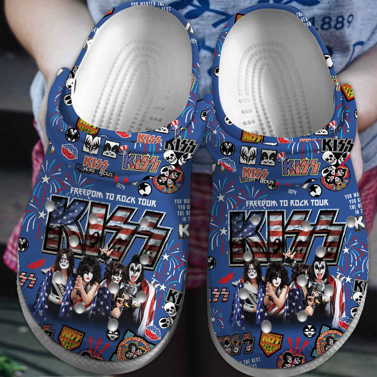 Premium Kiss Music Crocs Crocband Clogs Shoes Comfortable For Men Women and Kids 2