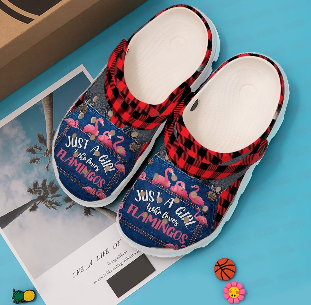 Flamino Personalized Clog, Custom Name, Text, Color, Number Fashion Style For Women, Men, Kid, Print 3D Girl Loves Flamingos