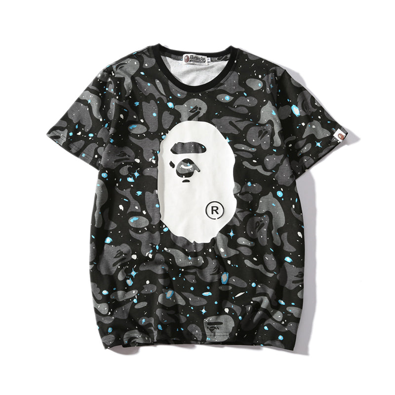 Bape Camo Black Shark Tee Shirt