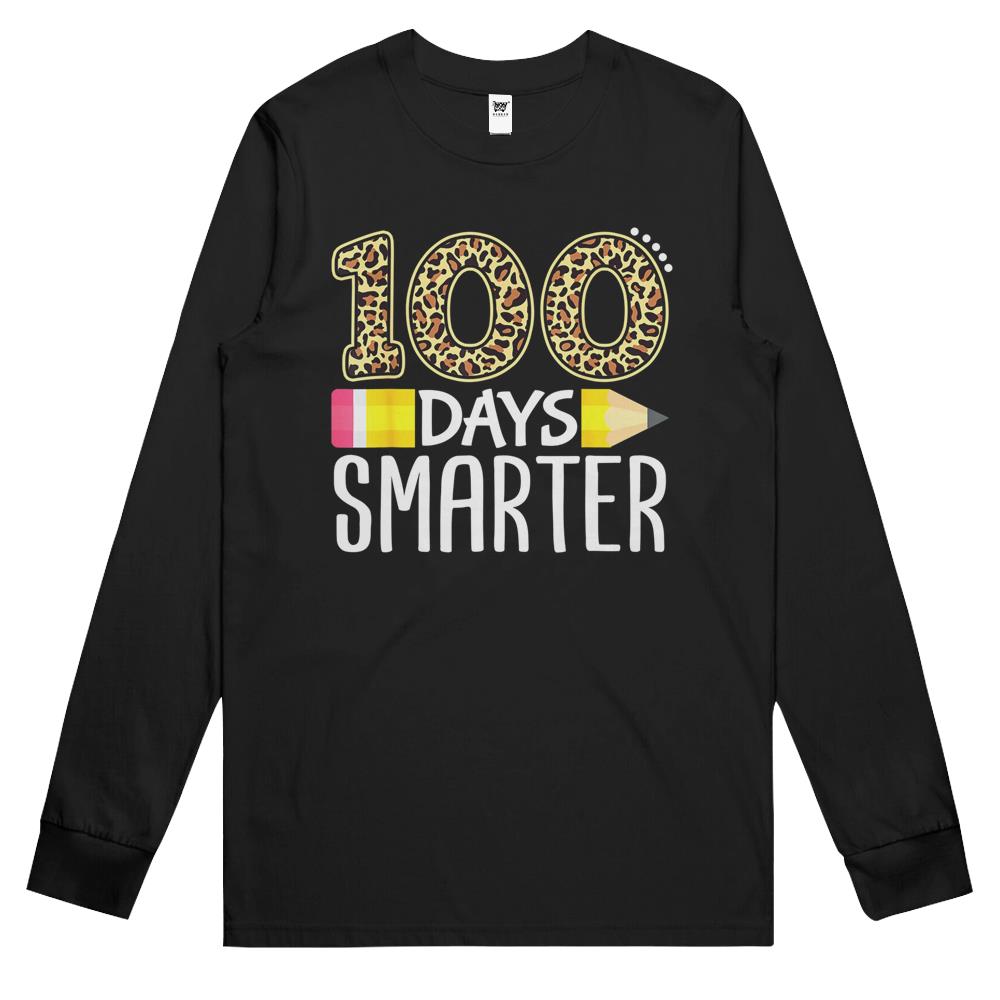 100 Days Smarter Teacher Or Student 100Th Day Of School Long Sleeve T Shirts