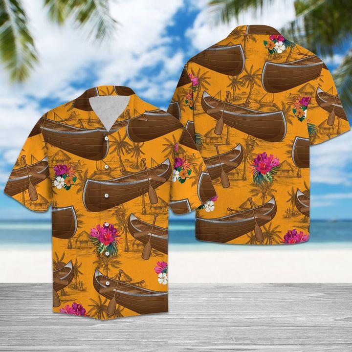 Canoeing Tropical Flowers Hawaii Shirt For Men Women Adult Ha6541