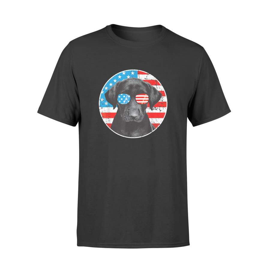 4th of July Shirt Labrador Retriever American Flag Shirts – Standard T-shirt