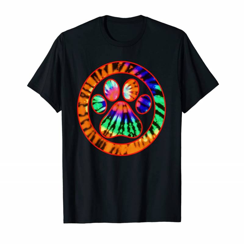 Tie Dye Animal Cat Dog Paw Print | Pet Lover Gift T-shirt