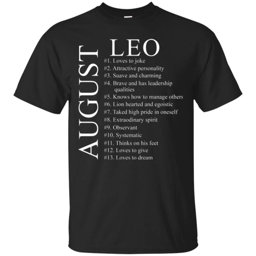 AGR August Leo Loves to Joke T shirt