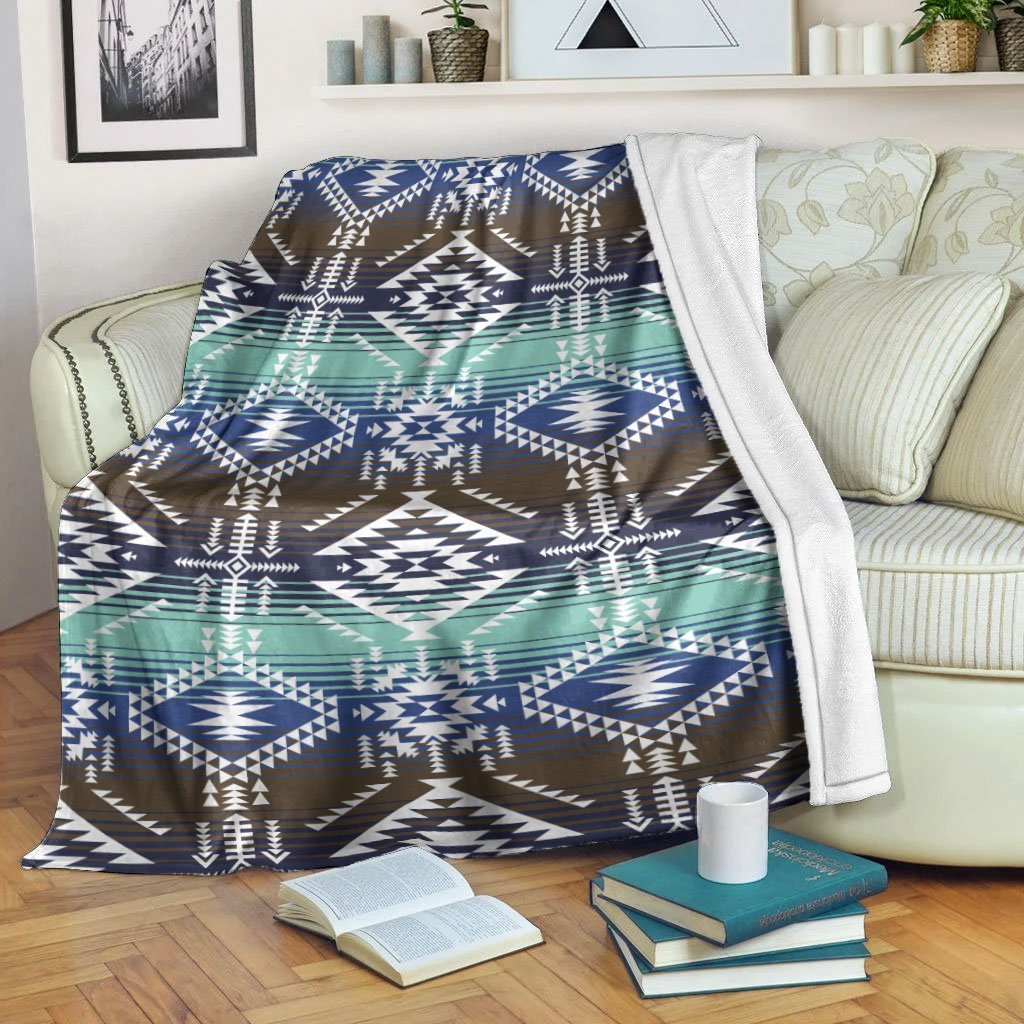 Native American Premium Blanket – Native Pattern 46 Fleece Blanket