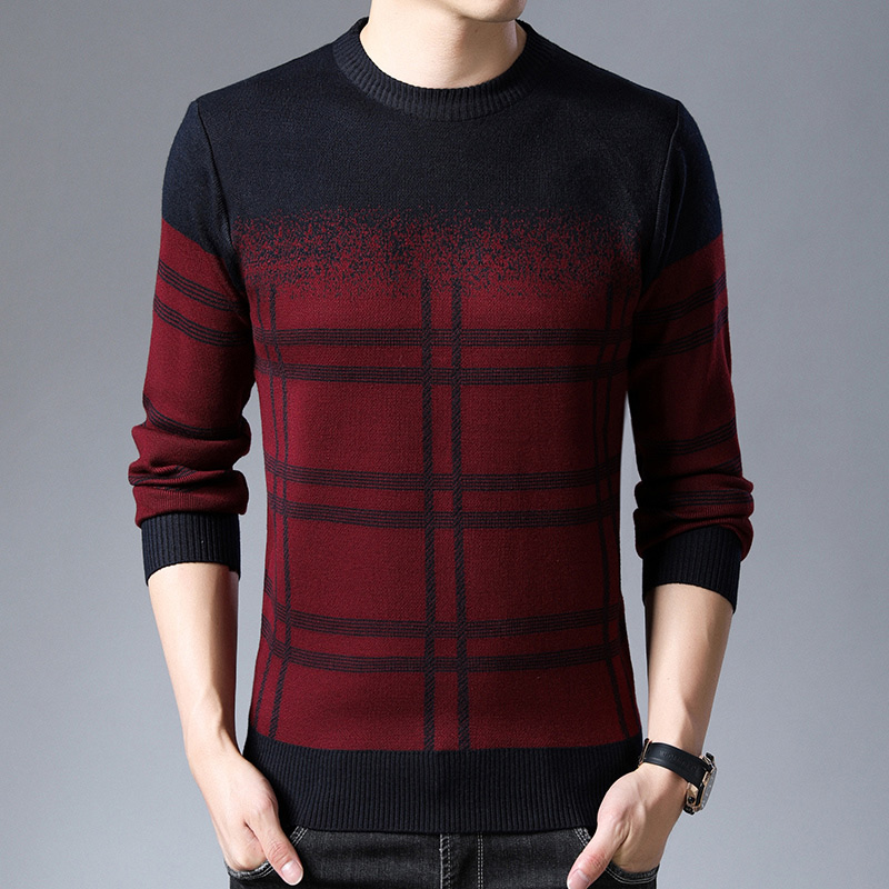 2022 New Fashion Brand Sweater Mens Pullovers Thick Slim Fit Jumpers Knitwear Woolen Winter Korean Style Casual Clothing Men alx